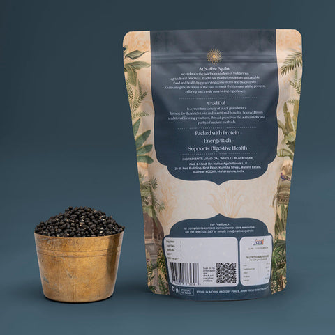 Native Again | Urad Dal Whole Black Gram | 500g