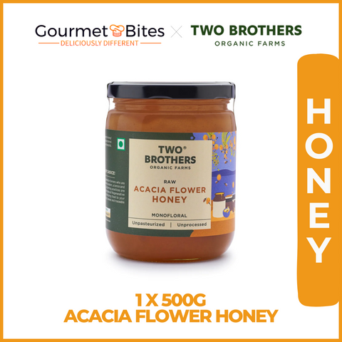 Two Brothers Organic Farms Acacia Flower Honey, Raw Mono-floral Unfiltered