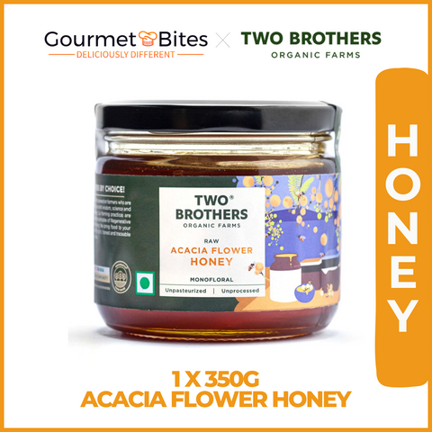 Two Brothers Organic Farms Acacia Flower Honey, Raw Mono-floral Unfiltered