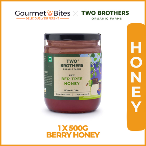 Two Brothers Organic Farms Indian Berry Honey, Raw Mono-Floral Unfiltered