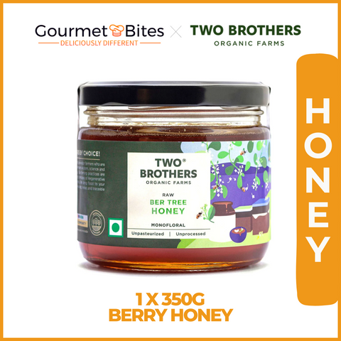 Two Brothers Organic Farms Indian Berry Honey, Raw Mono-Floral Unfiltered