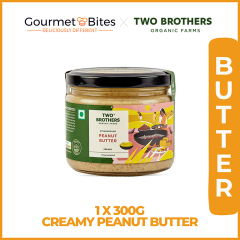 Two Brothers Organic Farms Peanut Butter, Creamy with Jaggery, Stoneground