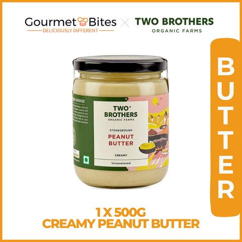 Two Brothers Organic Farms Peanut Butter, Creamy with Jaggery, Stoneground