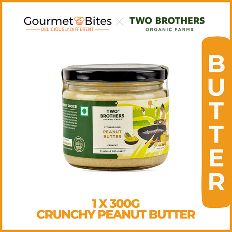 Two Brothers Organic Farms Peanut Butter, Crunchy with Jaggery, Stoneground