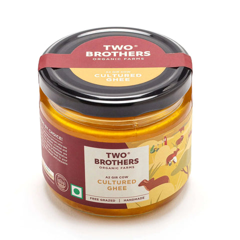 Two Brothers Organic Farms A2 Cow Cultured Ghee, Desi Gir Cow