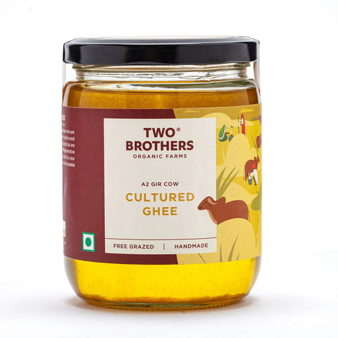 Two Brothers Organic Farms A2 Cow Cultured Ghee, Desi Gir Cow