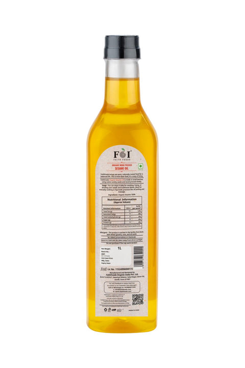 Faith Foods | Wood Pressed Sesame Oil 1L