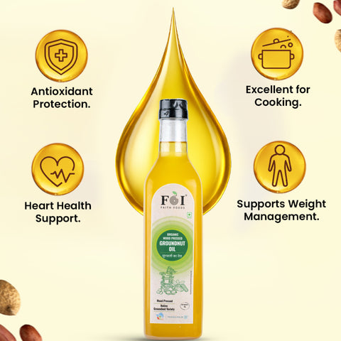 Faith Foods | Cold Pressed Groundnut Oil 1L