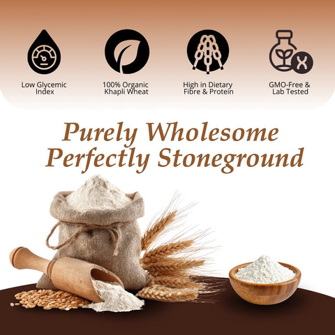 Faith Foods | Organic Khapli Wheat Flour 1Kg