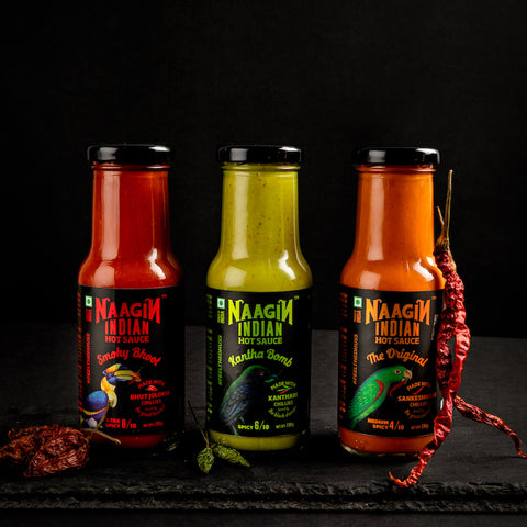 Naagin Hot Sauce Spice Bundle Premium Chillies 230 grams