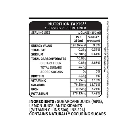 Raw Pressery Sugarcane 250ml