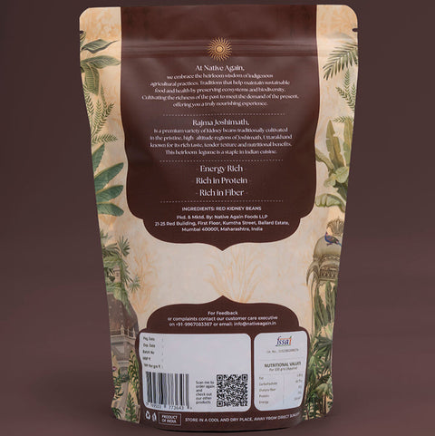 Back view of a packaged product with text and branding on a dark background