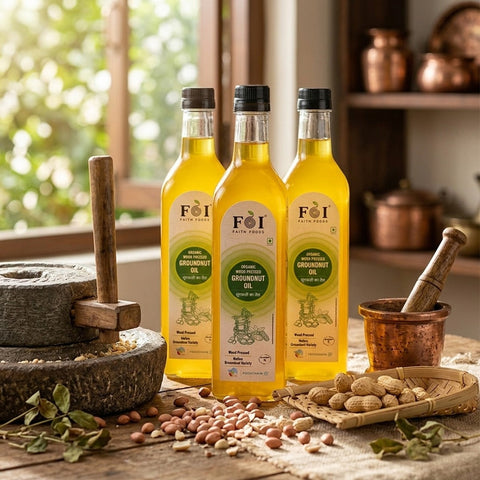 Faith Foods | Cold Pressed Groundnut Oil 1L