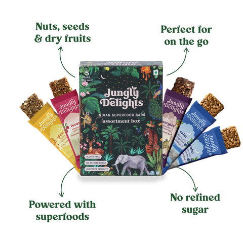 Jungly Delights Assortment Box | Superfood Bars | Made for the Whole Family