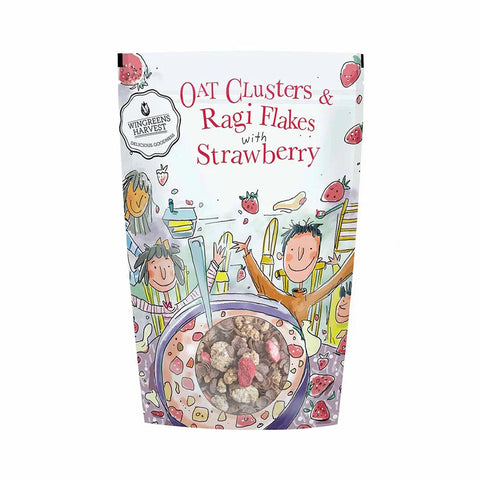 Wingreens Farms Oat Clusters & Ragi Flakes with Strawberry